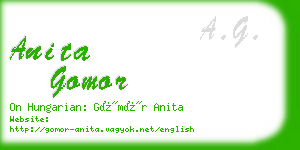 anita gomor business card